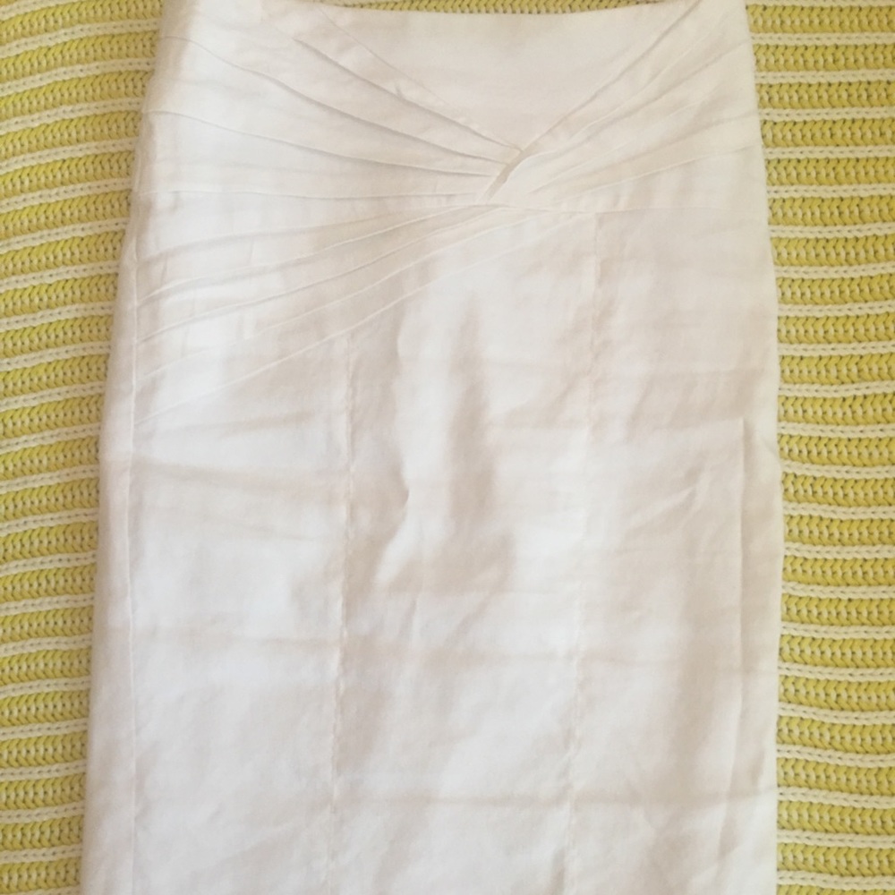 Bebe white linen skirt 2
